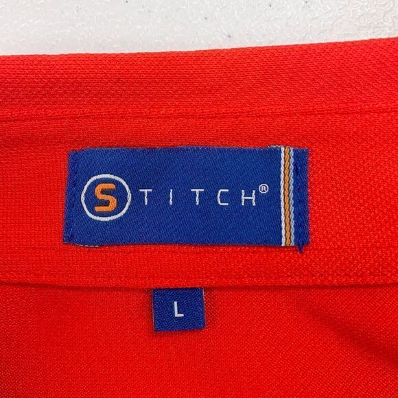 Stitch Golf Polo Shirt Mens Large Red Golfer 2018 US Mid Amateur Golfer Casual - Picture 9 of 13